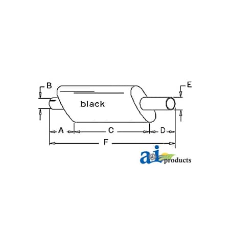 A & I Products Muffler 11.5" x6" x45" A-530577R1